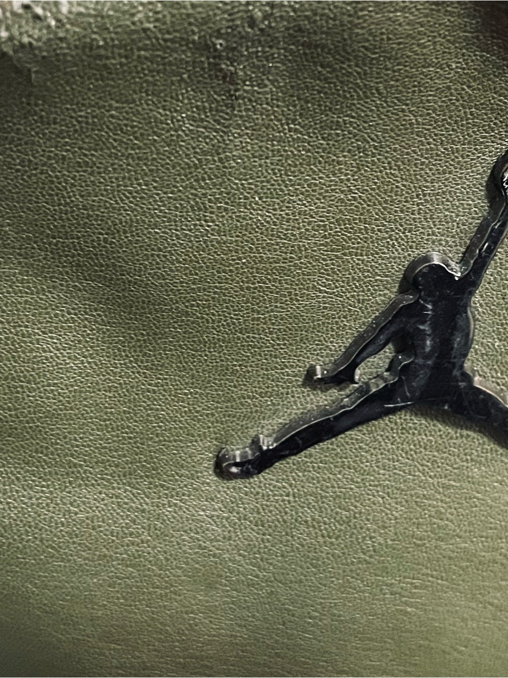 Jordan Olive Green and White Leather Backpack - Picture 7 of 9